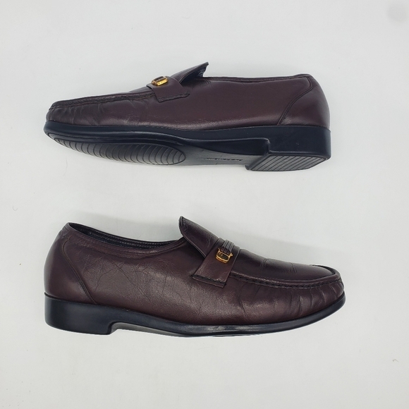 Florsheim Shoes Men 10.5D Riva Moc Toe Bit Loafers Burgundy - Picture 11 of 13